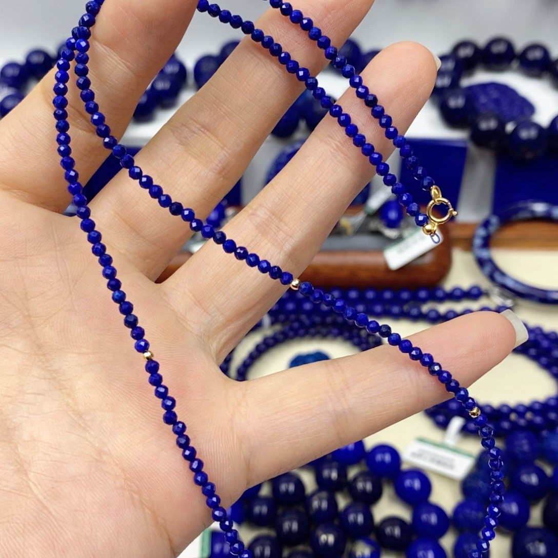 青金石颈饰18K金镶嵌