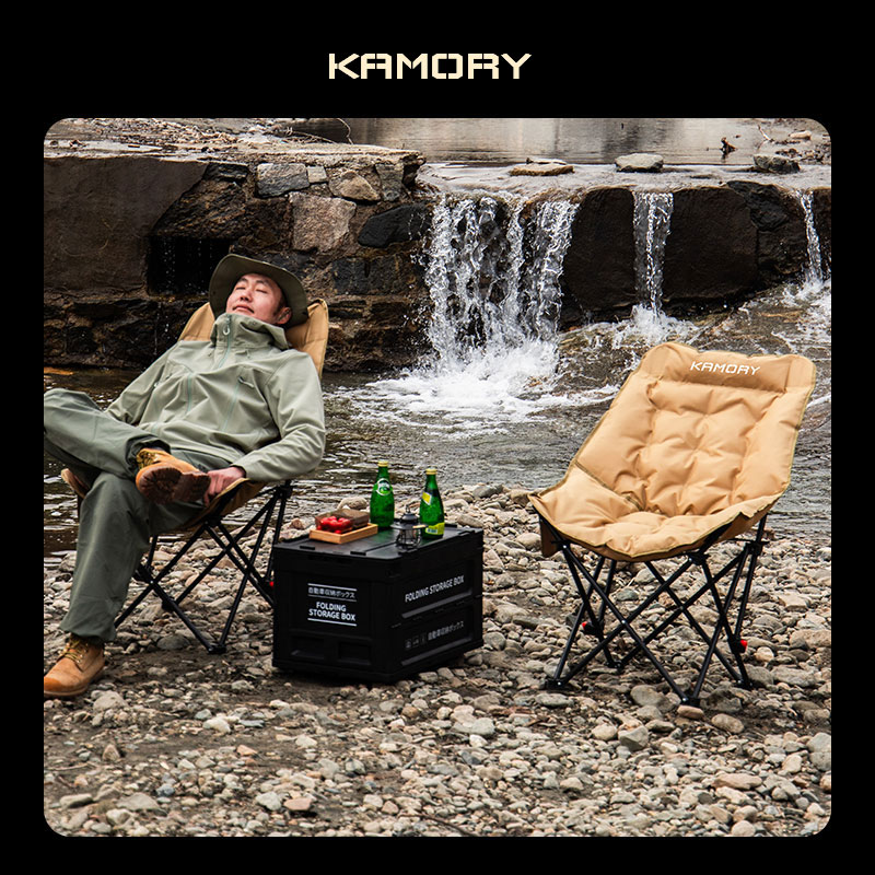 高颜值特舒服肌肉款加棉可调节月亮椅户外露营居家午休看店摆摊椅