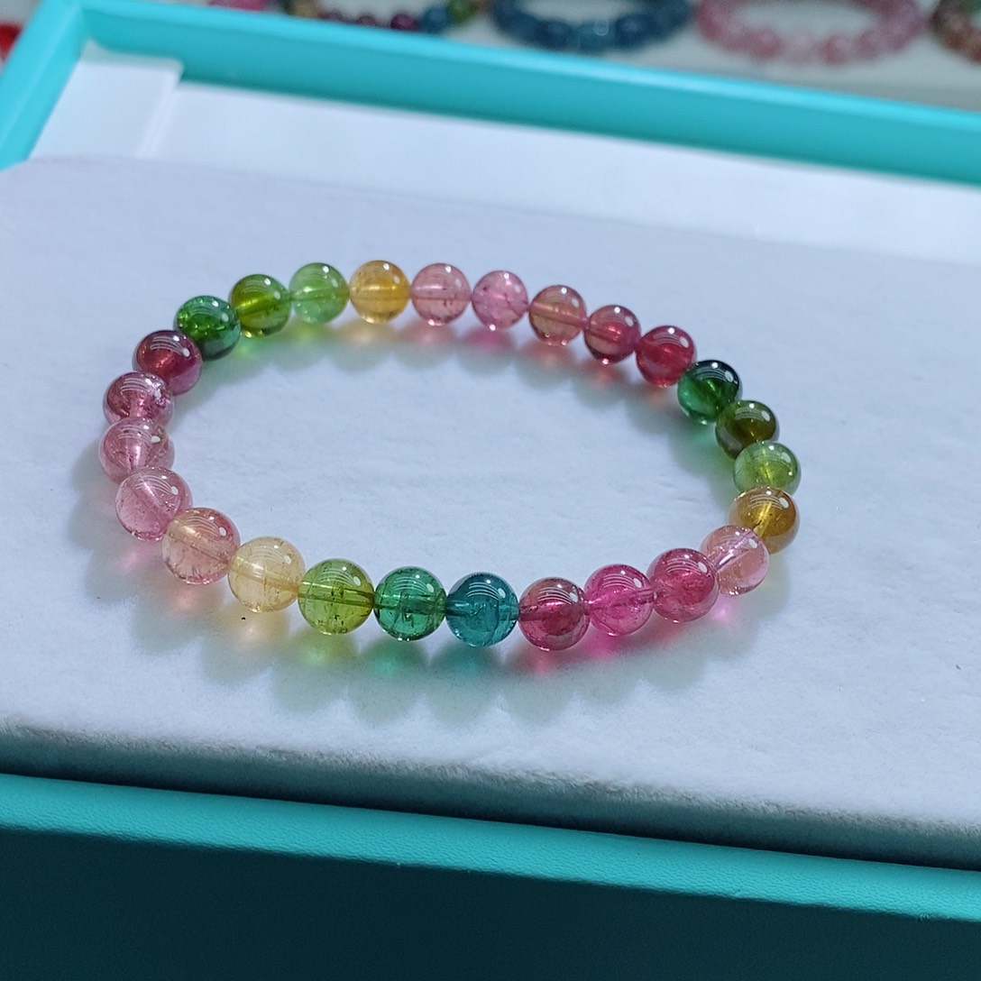 碧玺手链未镶嵌7mm左右