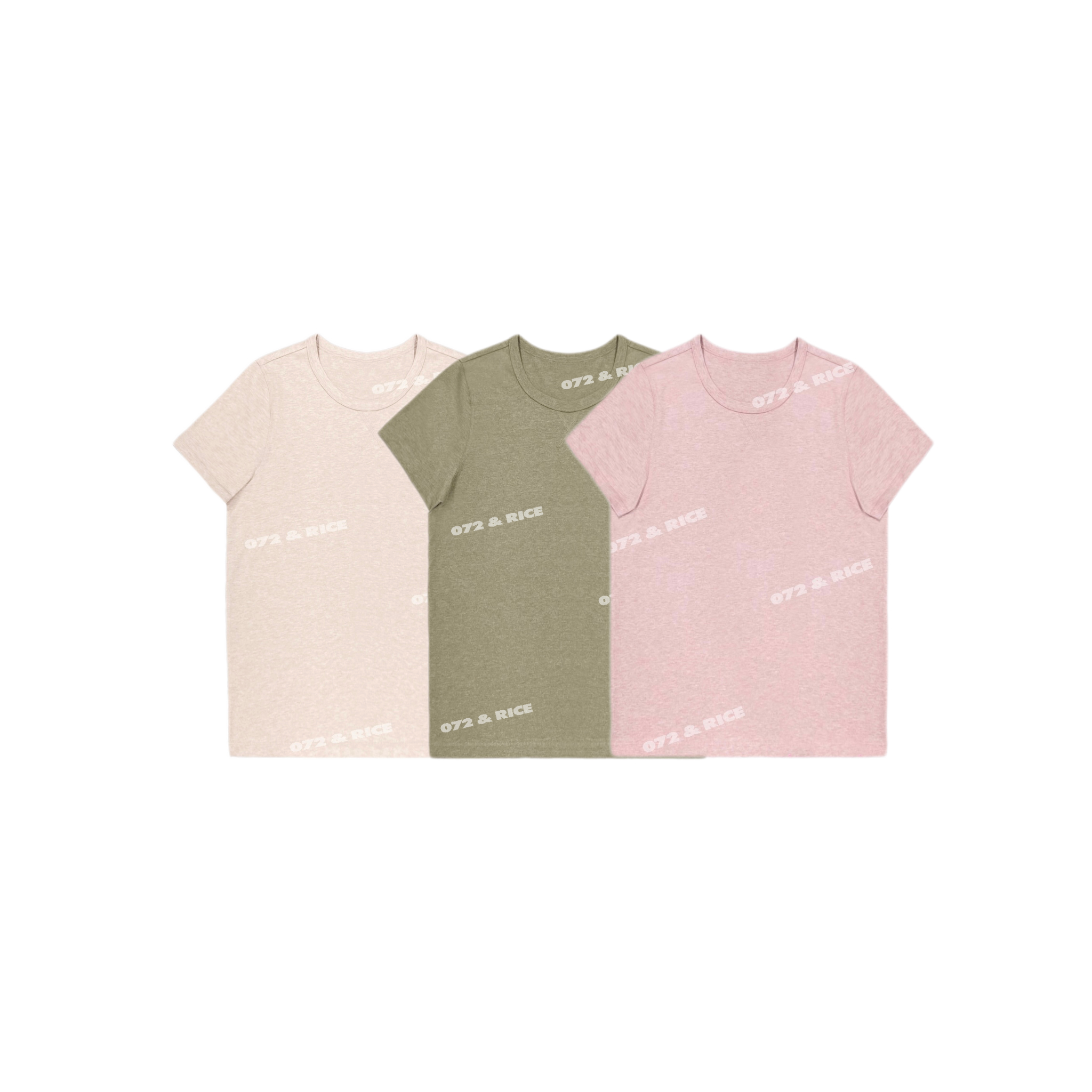 072 & RICE【露露TEE】100纯棉 春夏圆领短袖T恤 24SU19 FF12