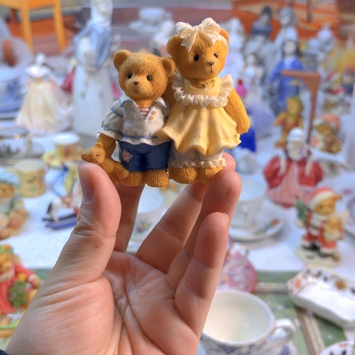 摆件欧洲中古瓷器好看冲鸭！