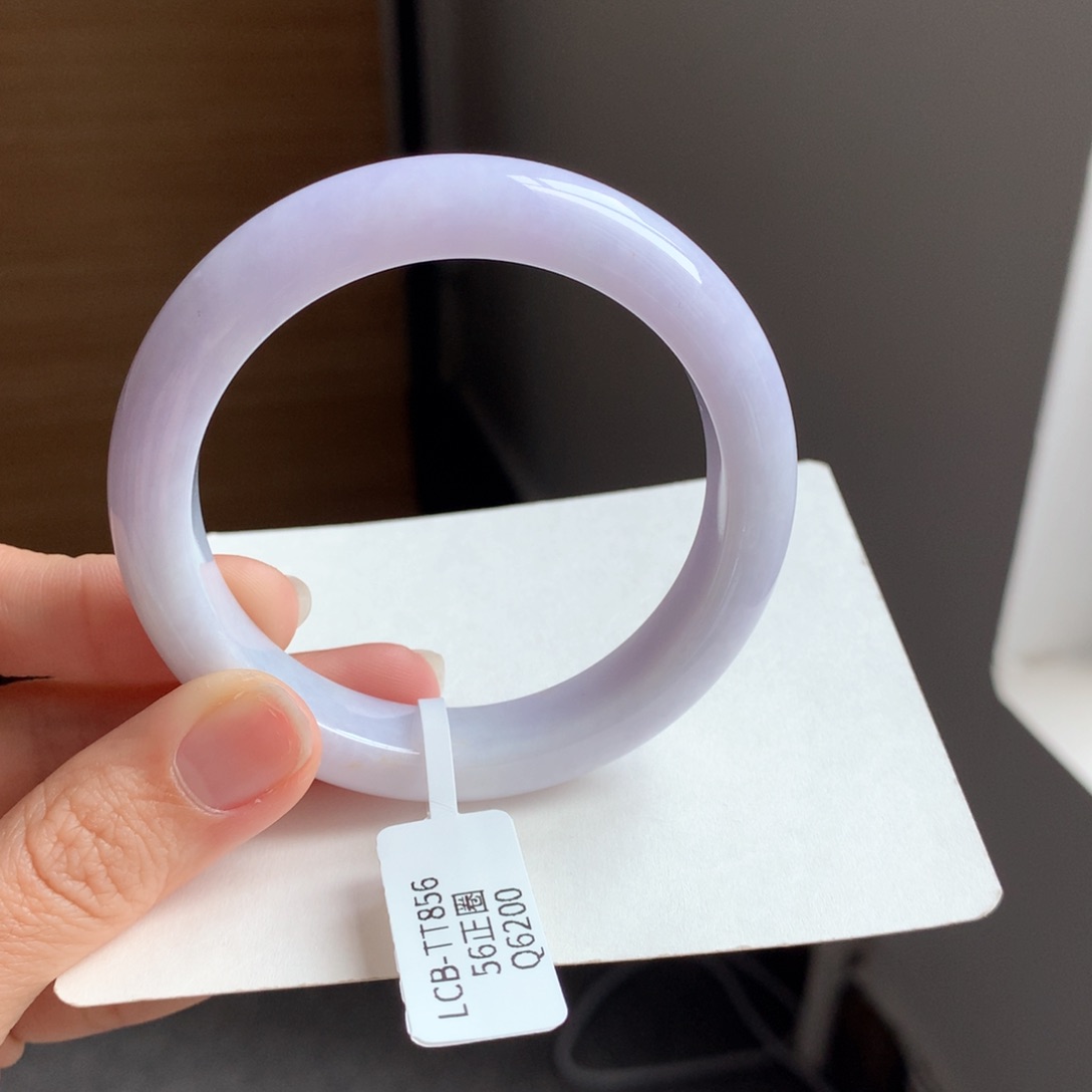 翡翠手镯未镶嵌渐变紫罗兰18号