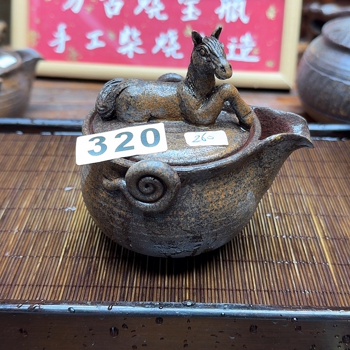 纯手工制作粗陶茶具