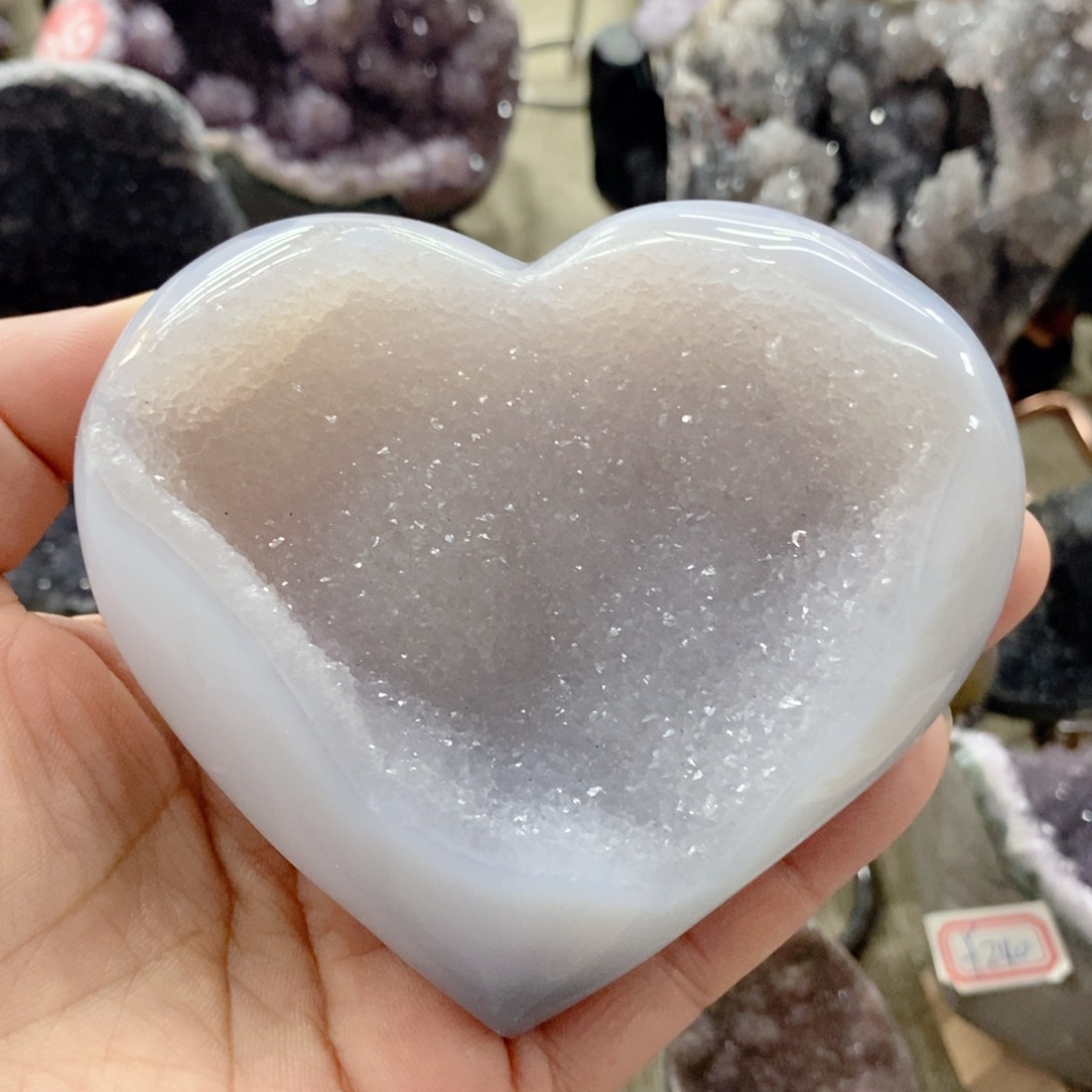 水晶天然水晶摆件爱心未镶嵌