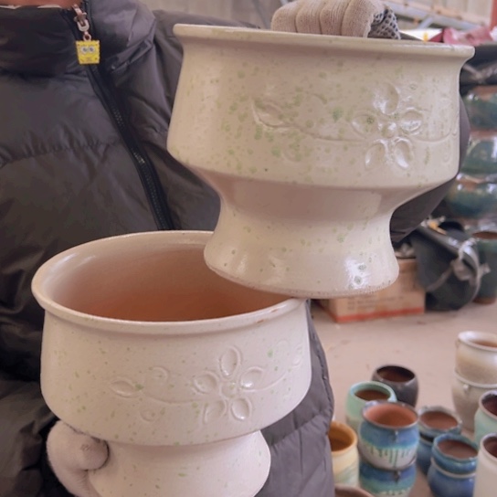 紫砂花盆高17口21————