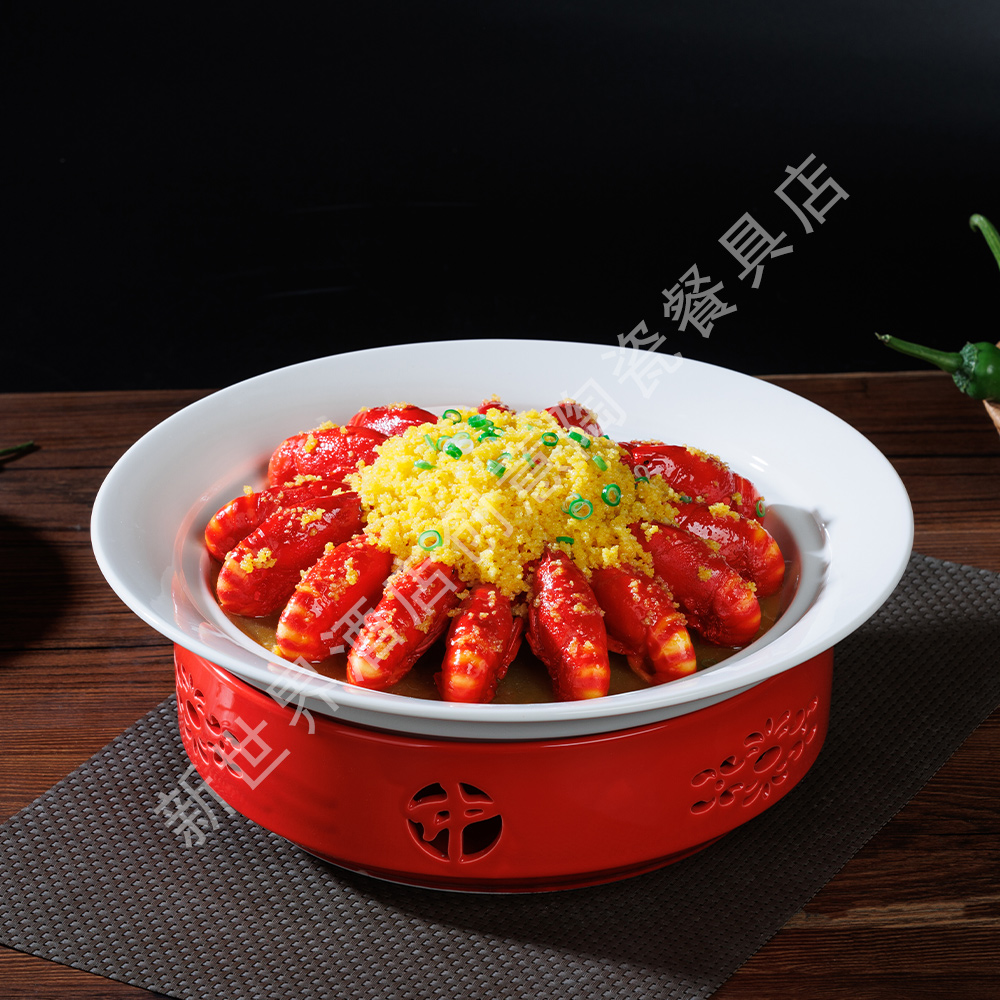 经典星空圆形创意加热保温明炉餐盘酒店饭店家用品质好物高档餐具