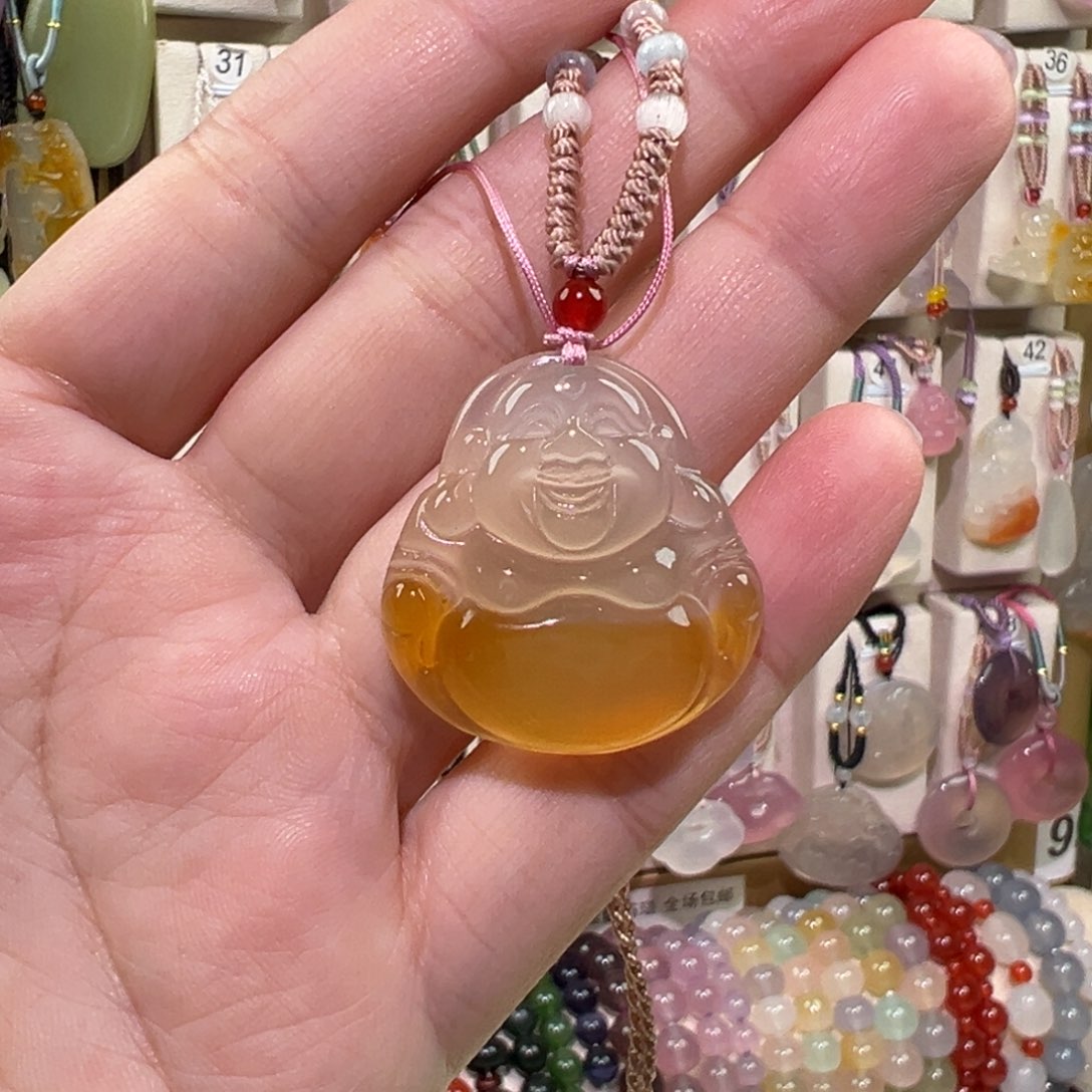 玛瑙/玉髓未镶嵌吊坠(赠链)