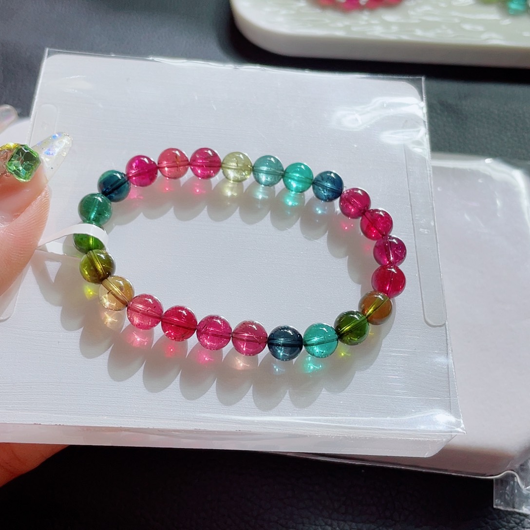 未镶嵌手链碧玺8mm左右
