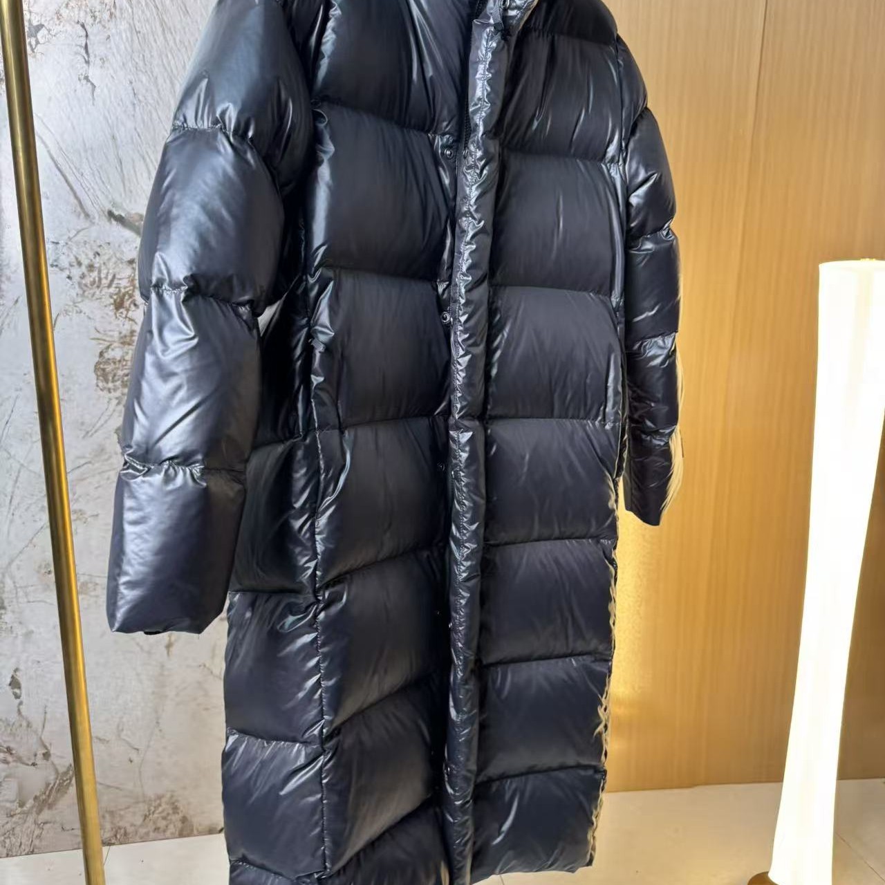 高端时尚定制长款真羽绒男女同款超厚鹅绒服