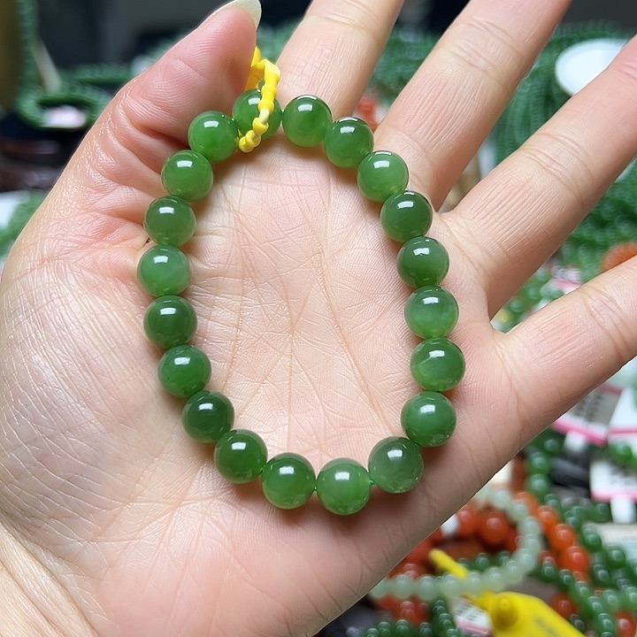 和田玉（碧玉）手链未镶嵌