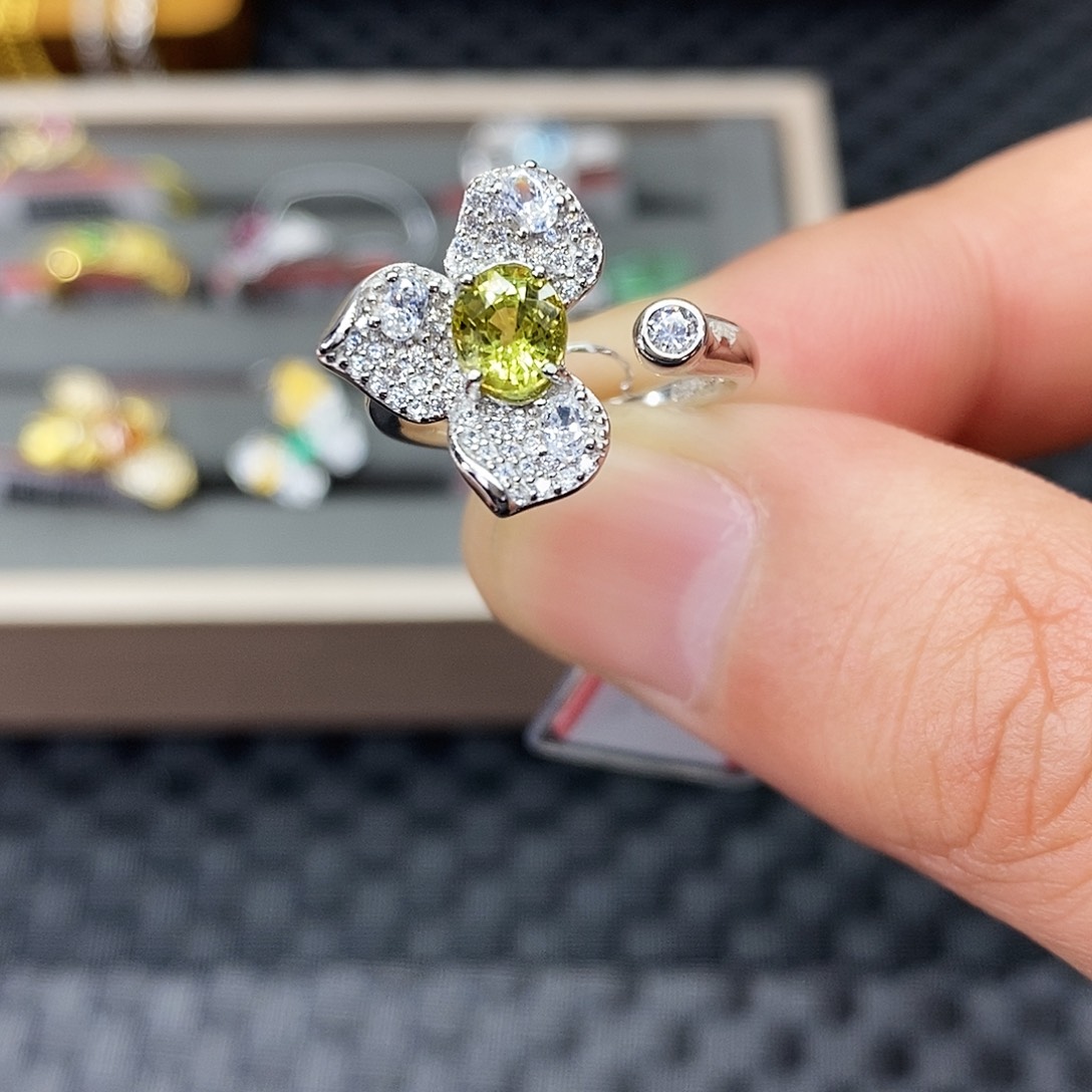 银S925镶嵌石榴石戒指