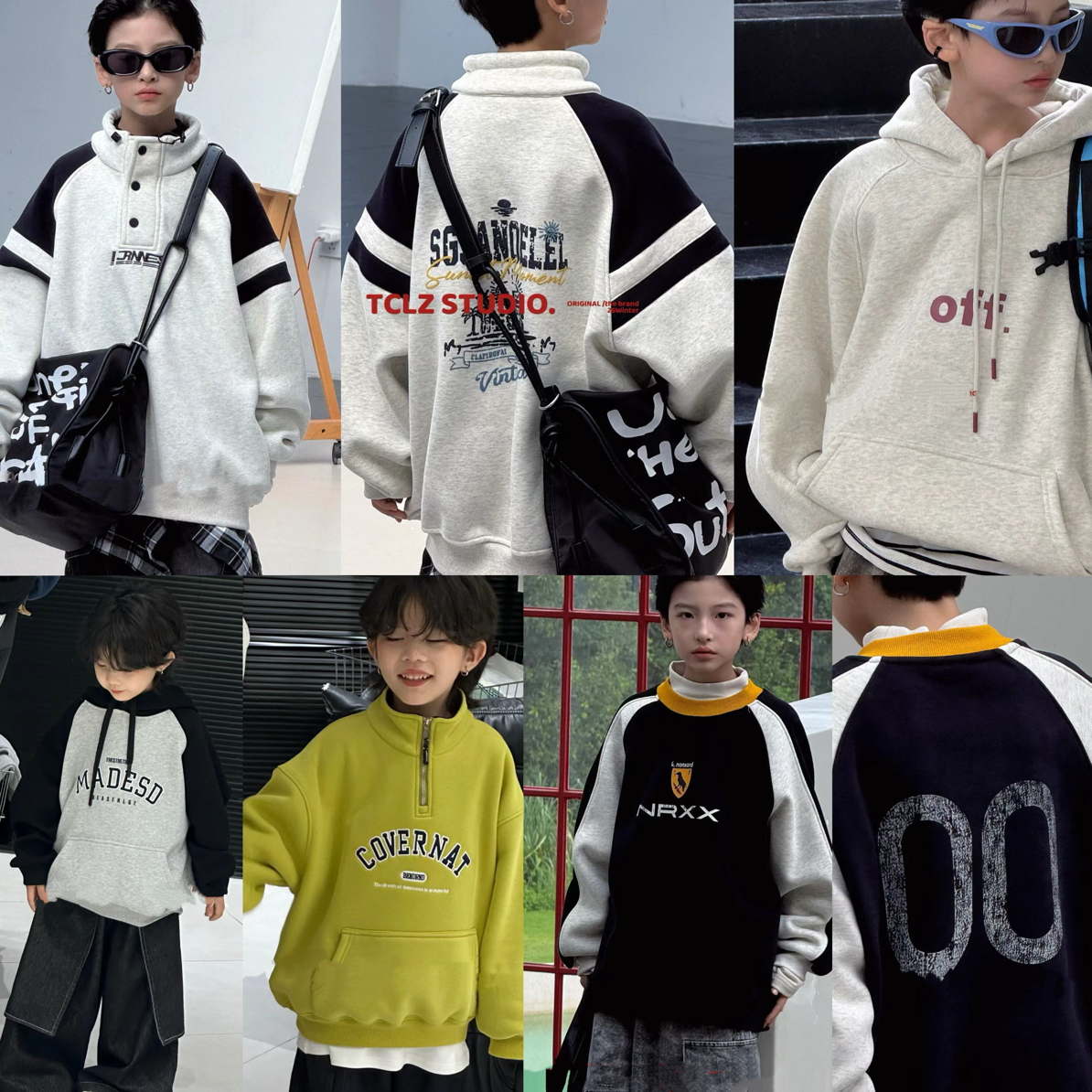 木子家2025冬季青少年潮牌加绒卫衣