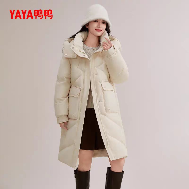 YAYA/鸭鸭多色可选羽绒服时尚大口袋连帽保暖加厚外套