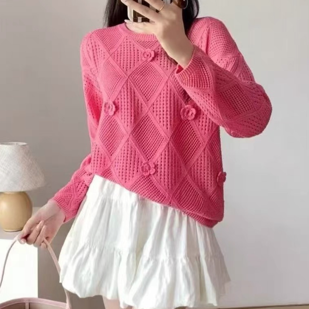 长袖女套头款针织毛针织衫加厚打底百搭