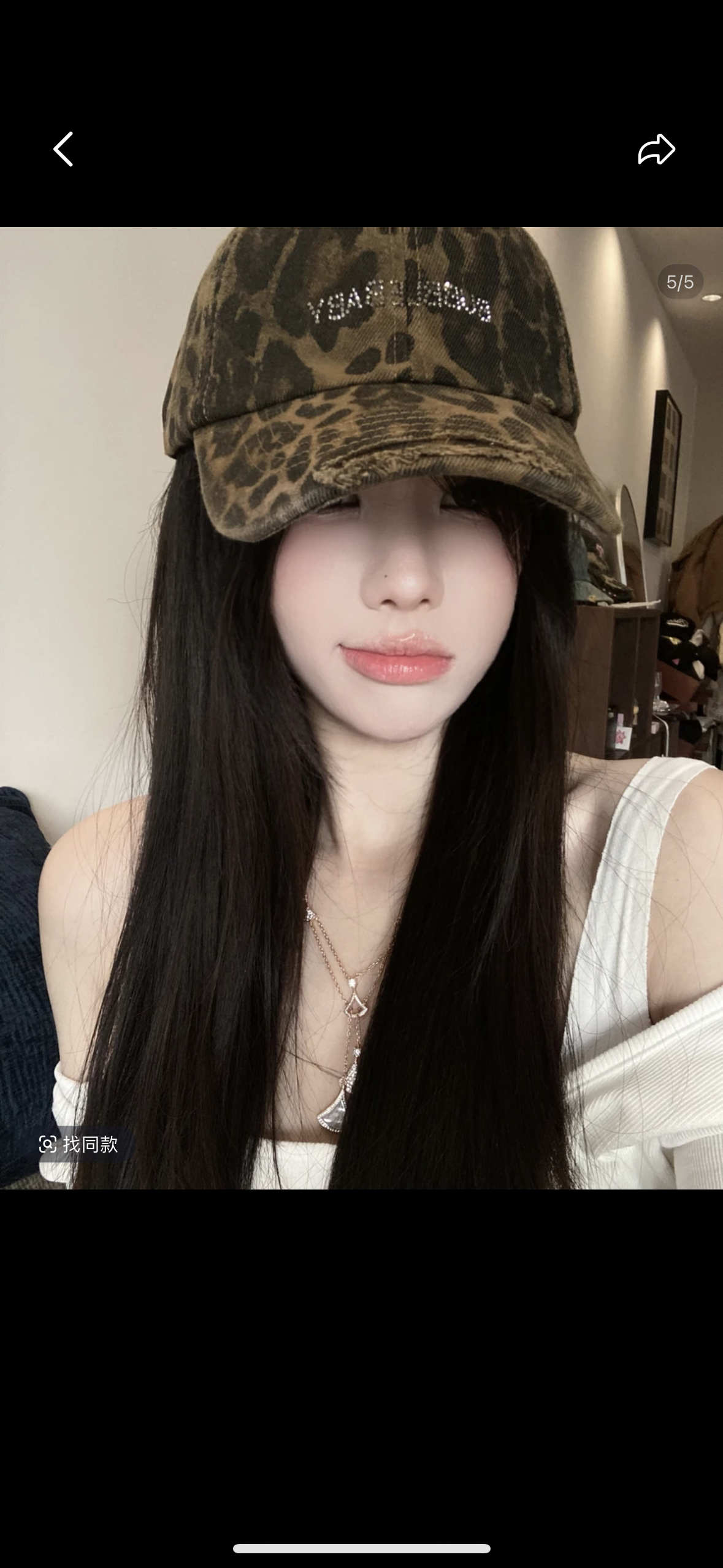 小众街头潮牌豹纹鸭舌帽女重工韩版复古做旧刺绣软顶棒球帽显脸小