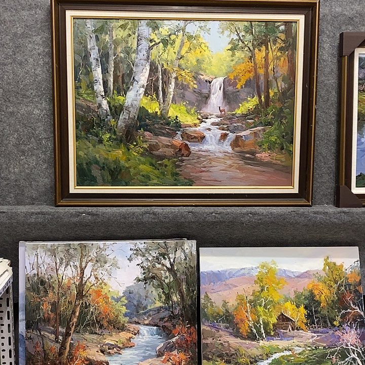 油画带外框画芯尺寸60x80cm