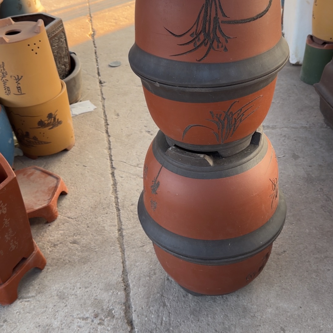 紫砂花盆口径18.12/14.10口径