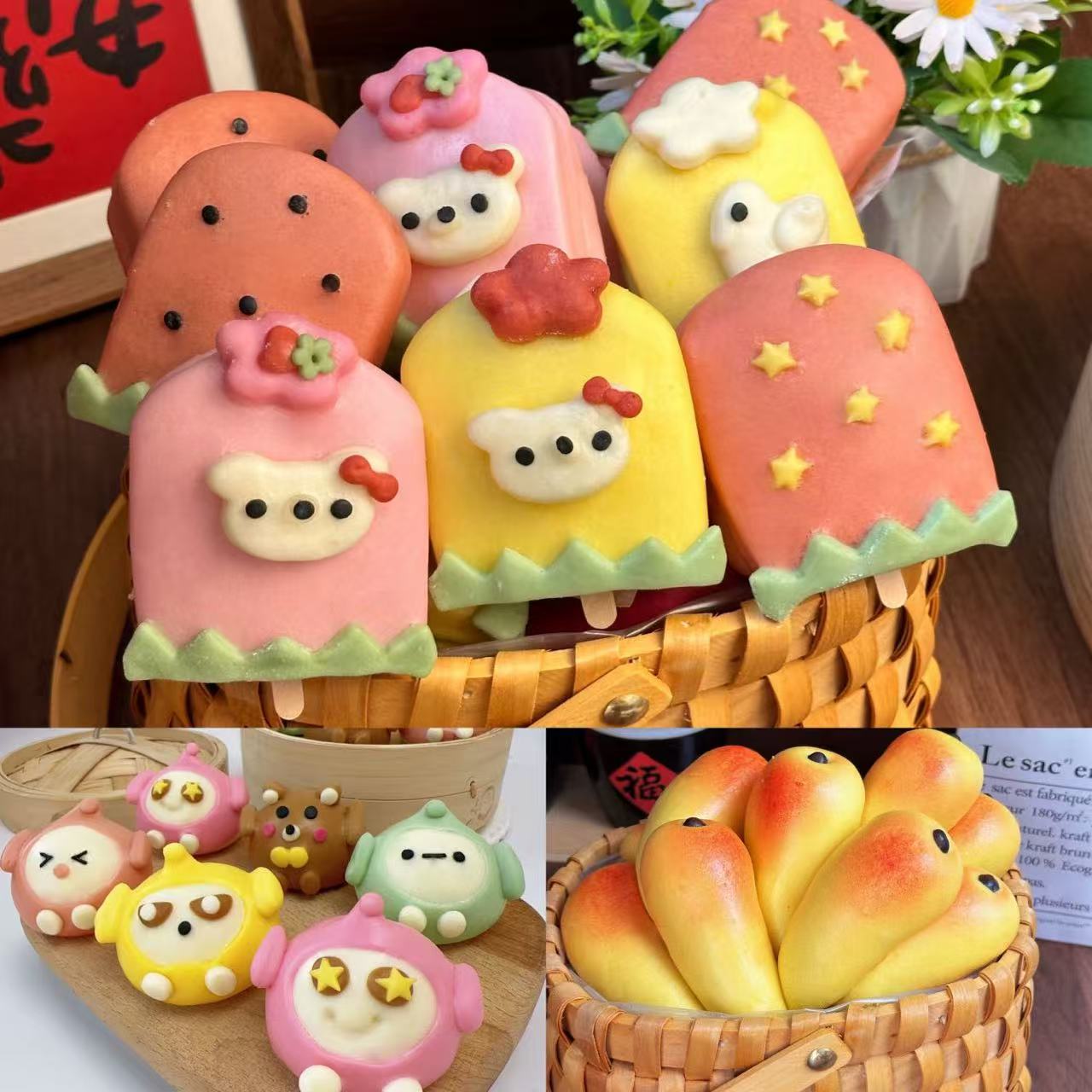 夏日组合（8种水果蔬菜揉面）儿童早餐必备