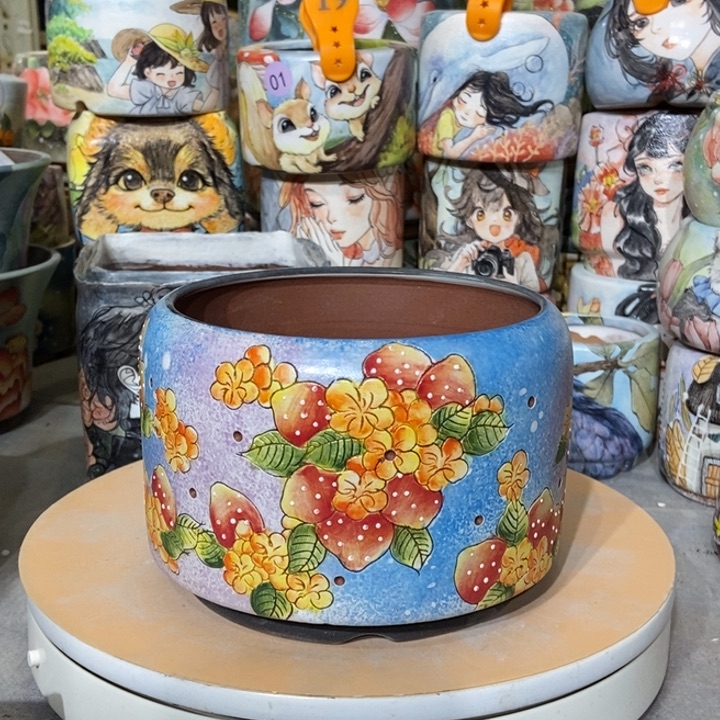 红陶景德镇艺术手绘作品