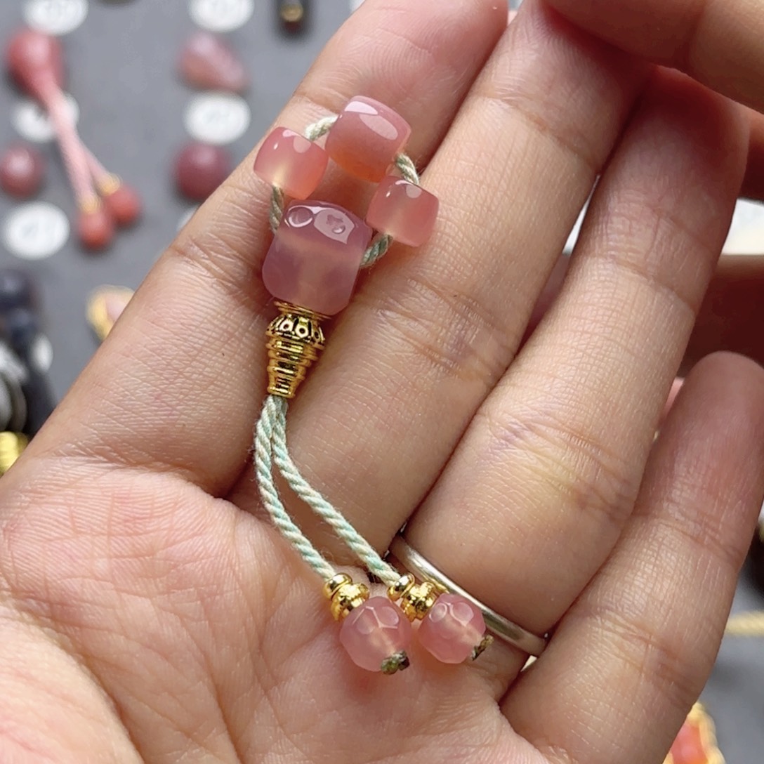 玛瑙/玉髓未镶嵌文玩配饰适配6以下的串