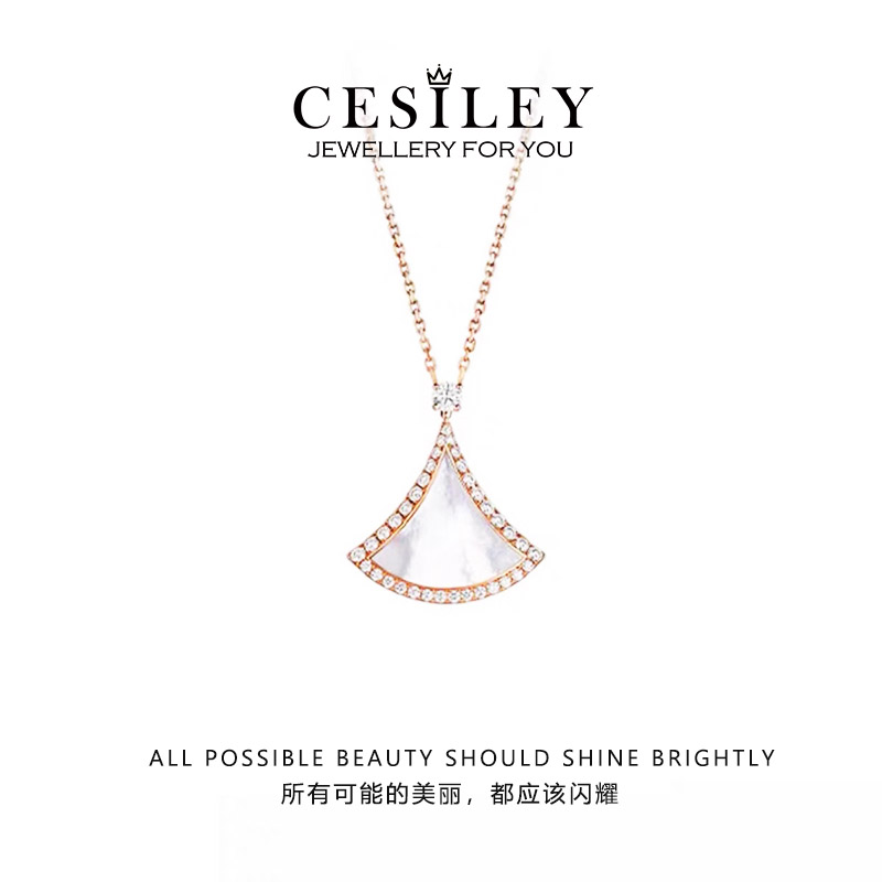 铜合金项链 白贝小扇子项链DTB2007