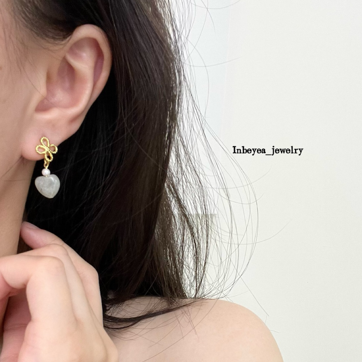 铜合金耳饰 小花耳环 绿色 16754