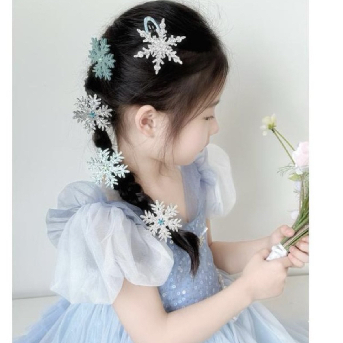 【艾莎雪花套夹】爱莎公主雪花发夹冰雪奇缘小发卡女童发夹配饰