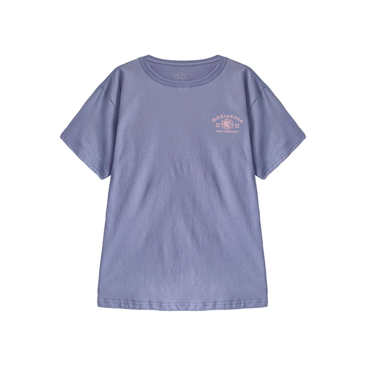 字母前后印花休闲宽松纯棉圆领夏季时尚纯色短袖T恤