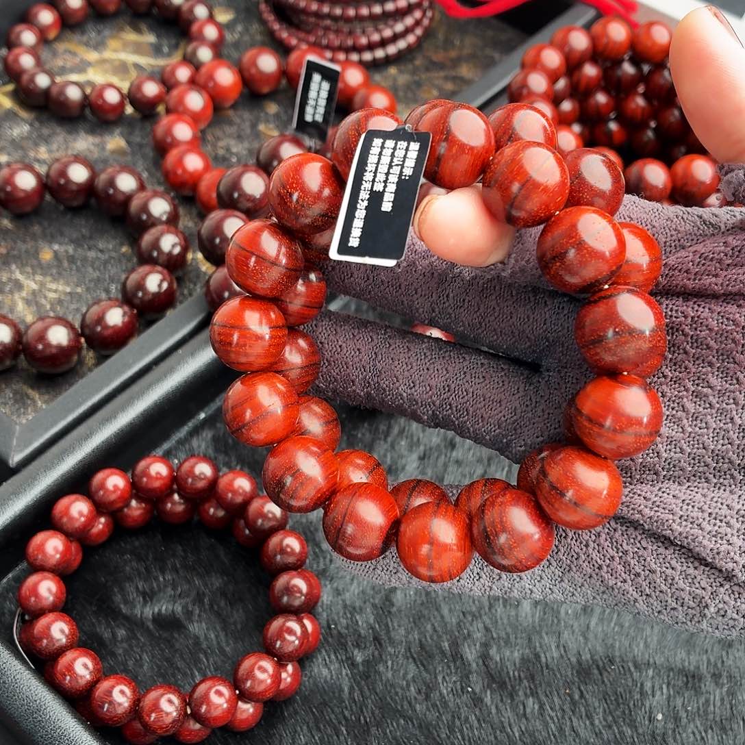 小叶紫檀手串/手链原汁原味虎皮纹15