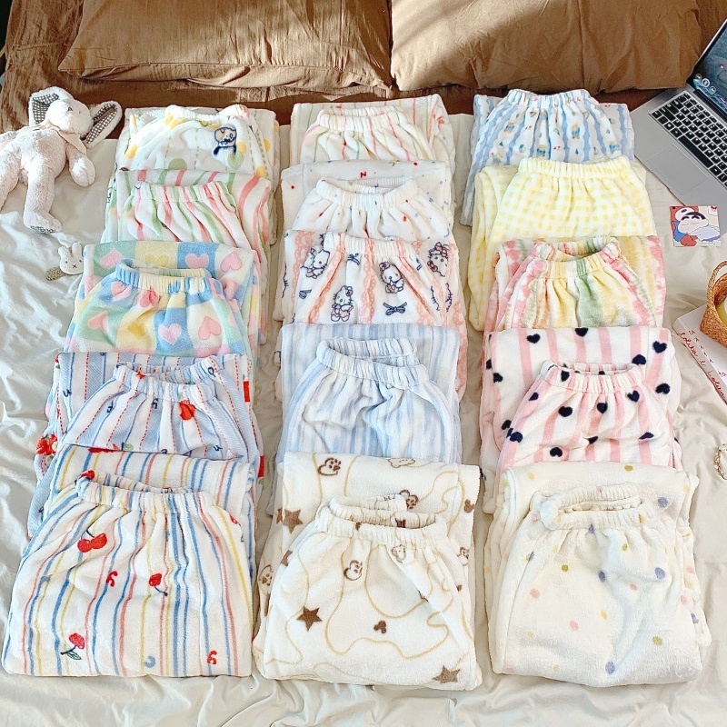 大码遛弯裤｜200斤胖MM大码加绒家居裤睡裤宽松保暖卡通裤子