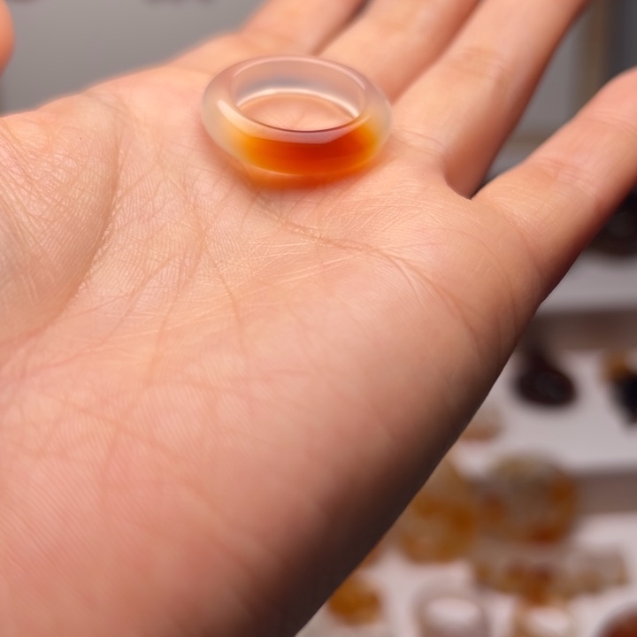 玛瑙/玉髓合金吊坠内径17mm