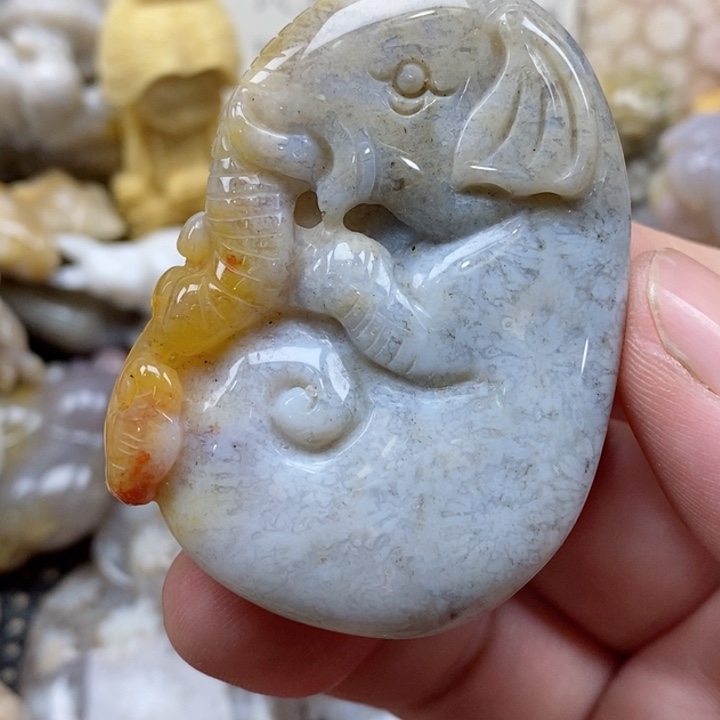 颈饰未镶嵌硅化珊瑚（珊瑚玉）