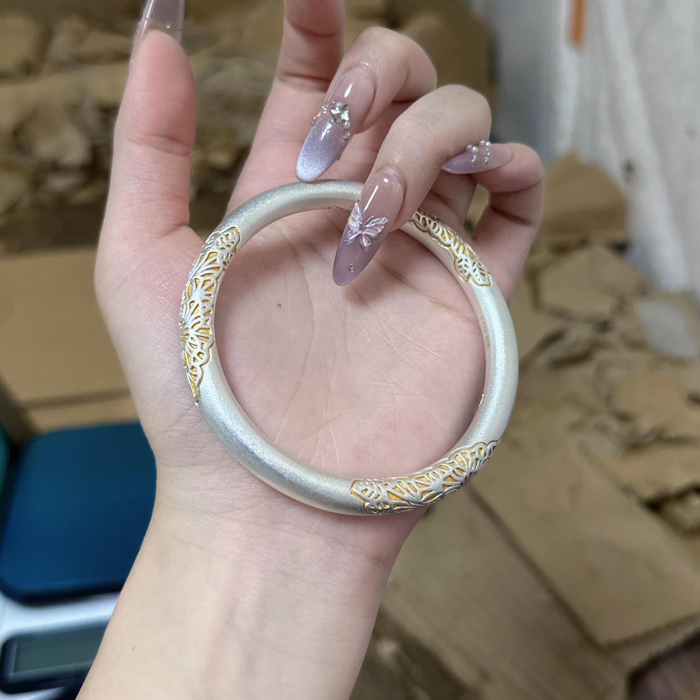 精品银手镯（无礼盒） S352