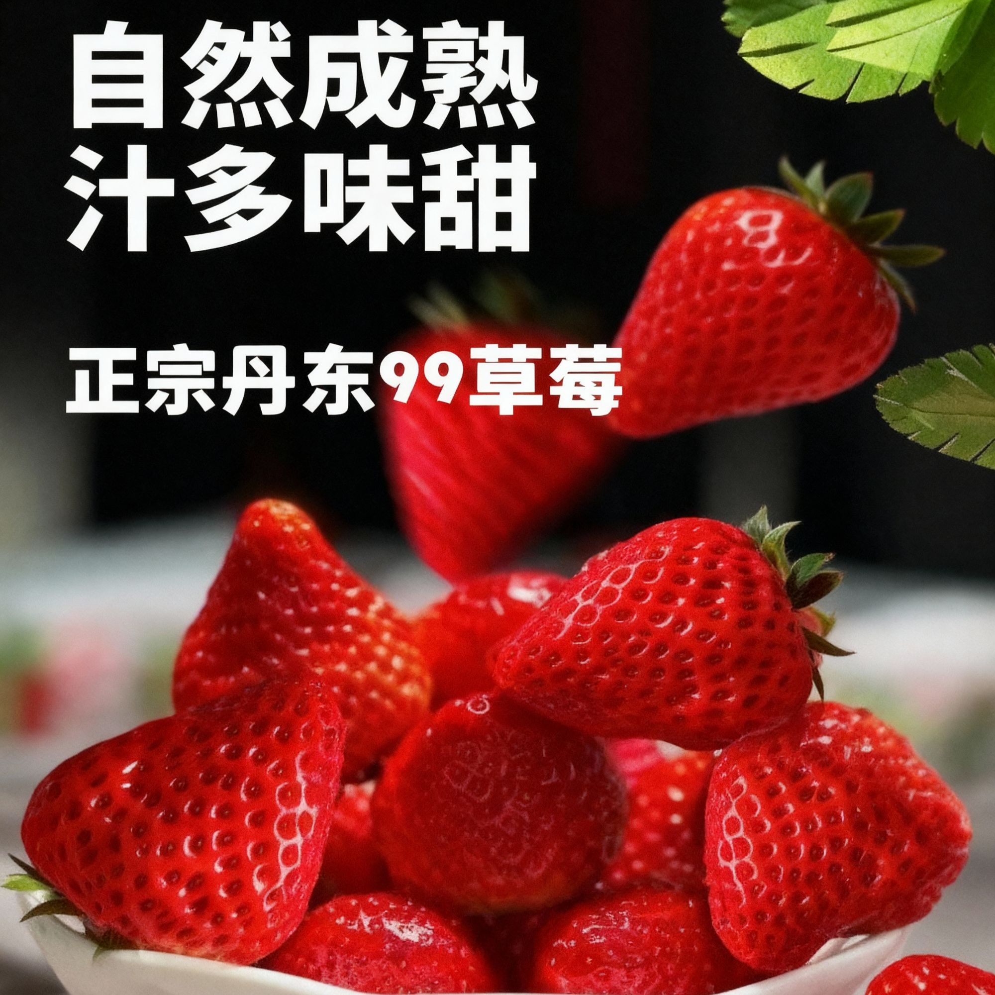 (姑家专属链接)正宗丹东九九草莓自产自销