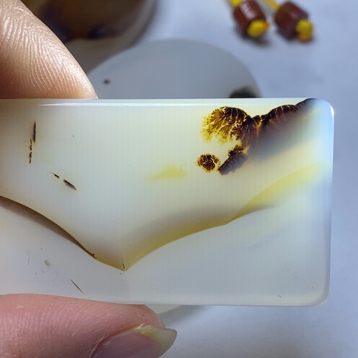 玛瑙/玉髓颈饰足银镀金镶嵌