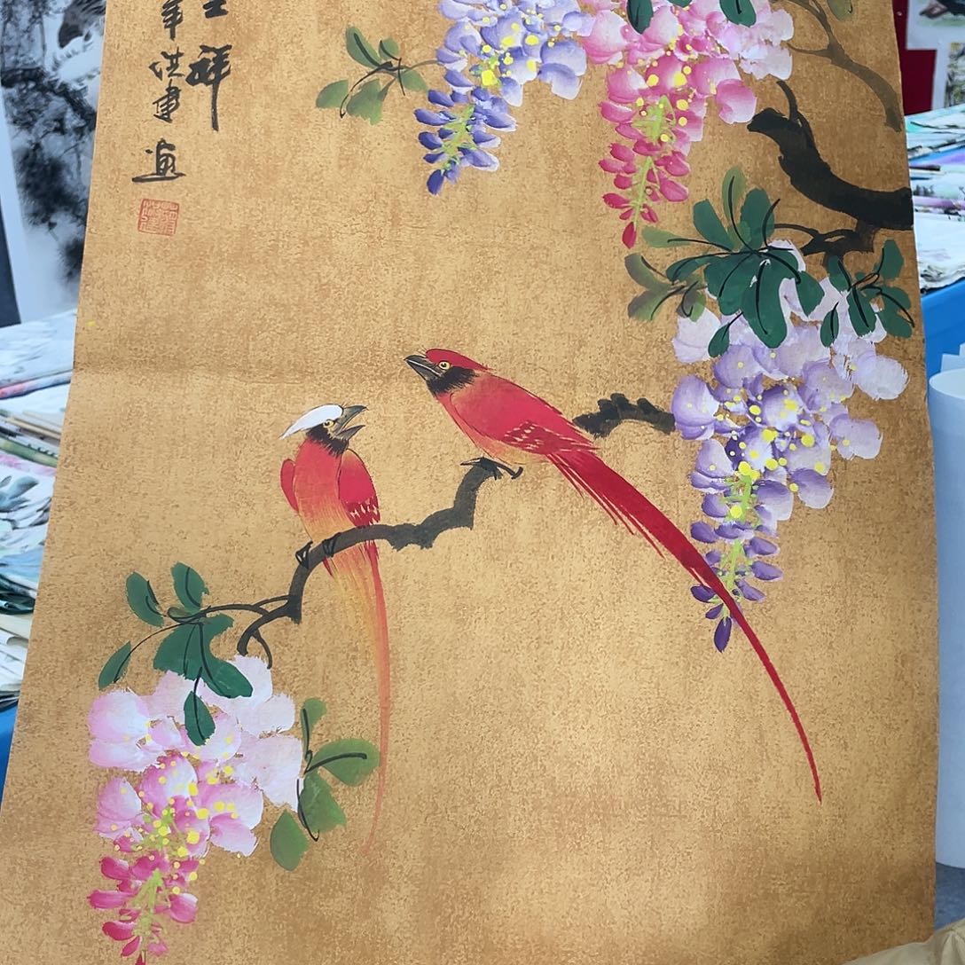 国画今天上午国画作品展示