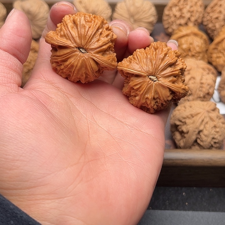 子***阳文玩核桃把件40磨盘福利对