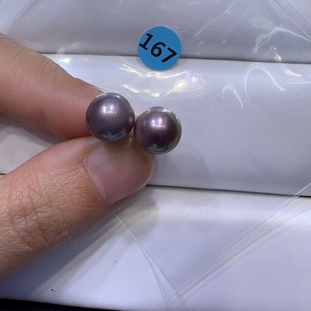 淡水珍珠耳饰银S925镶嵌