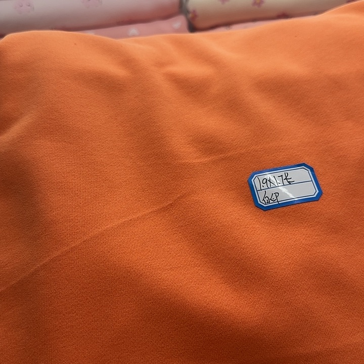 橘色小毛圈有白印