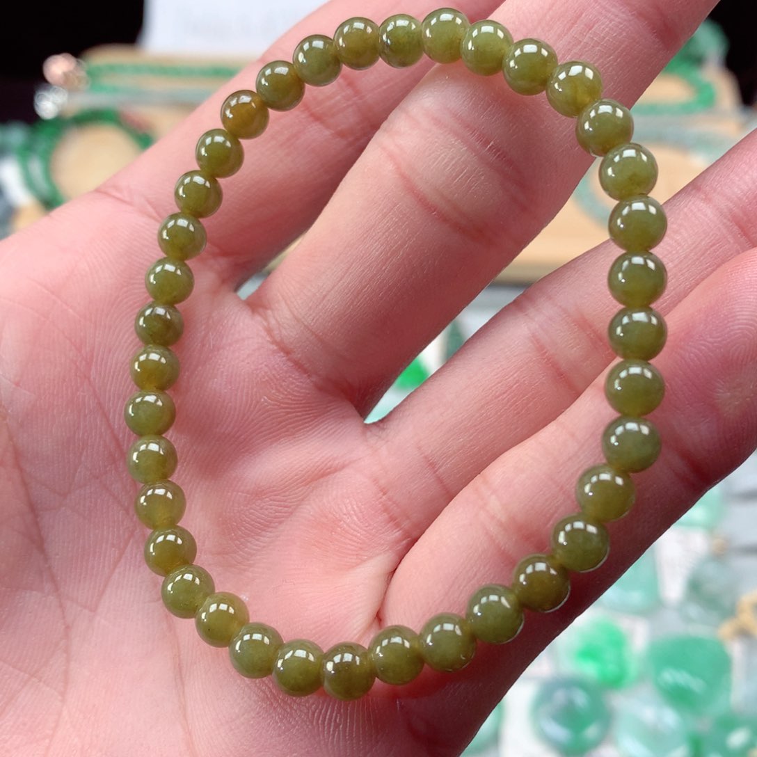 翡翠手链未镶嵌翡翠珠链