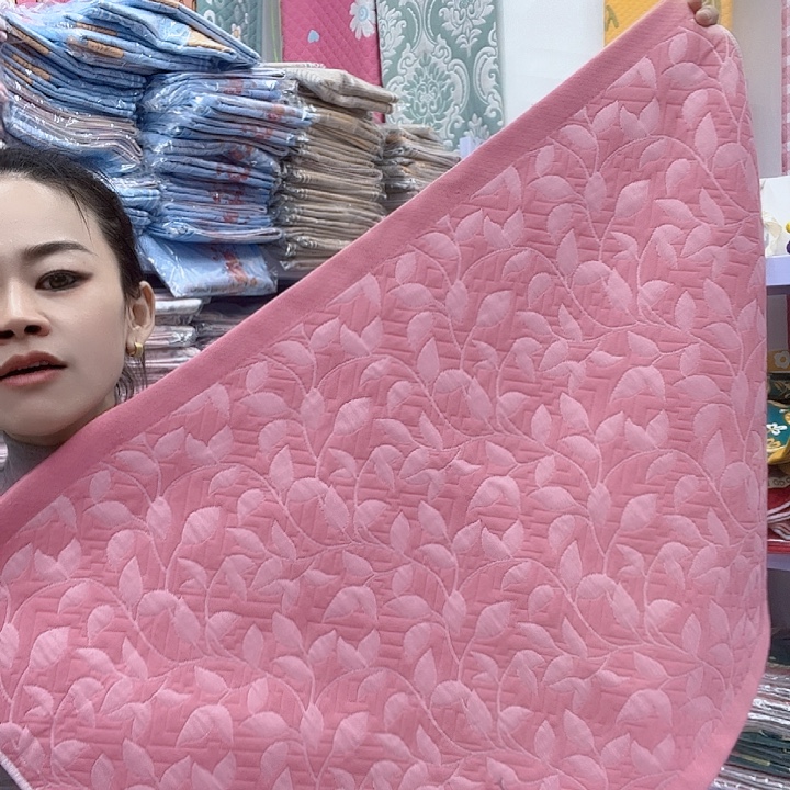 棉粉色小树叶纯棉