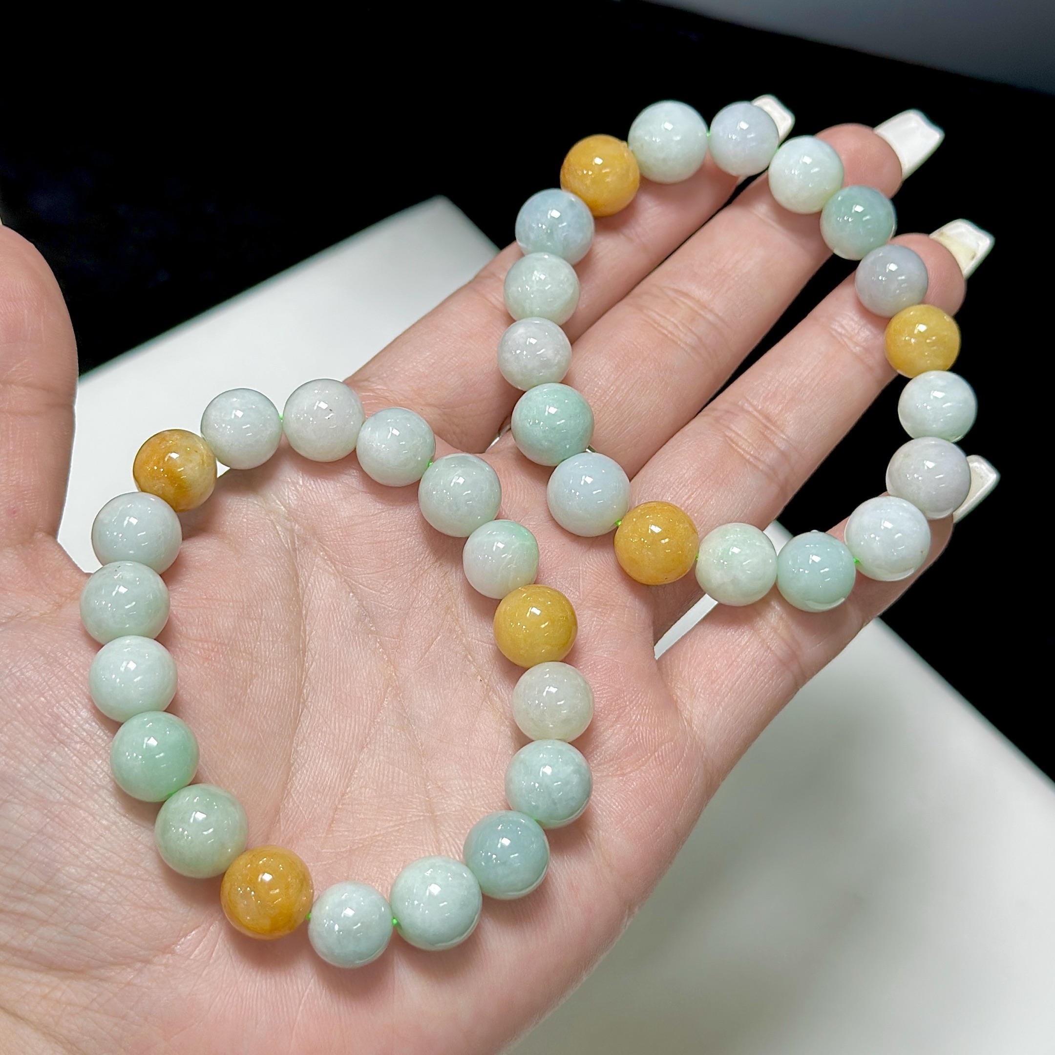 【CH】翡翠多宝手串-约10mm（多样性发其一）