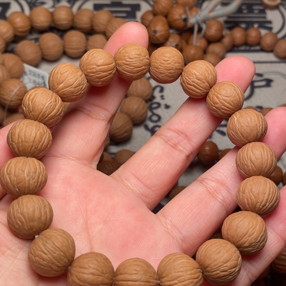 猴头核桃吊坠凤羽原皮14