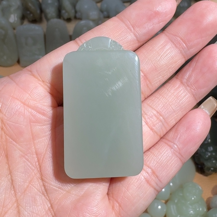 江***雨和田玉未镶嵌挂件