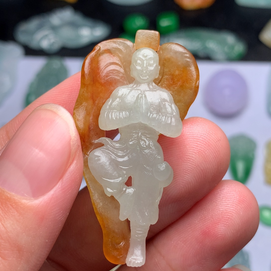 定制翡翠未镶嵌武僧