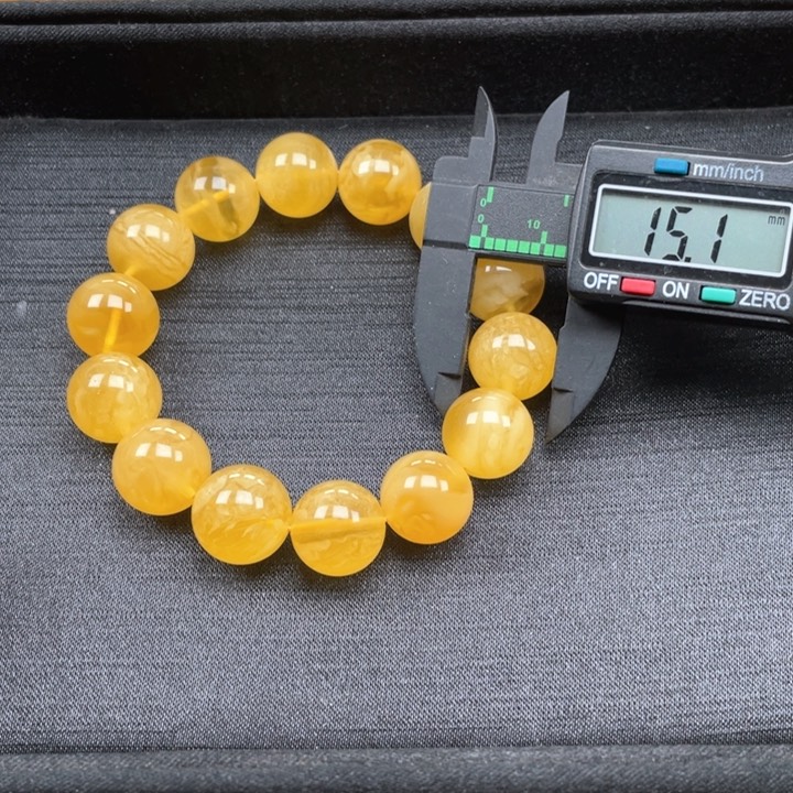 蜜蜡裸石未镶嵌蜜蜡手串