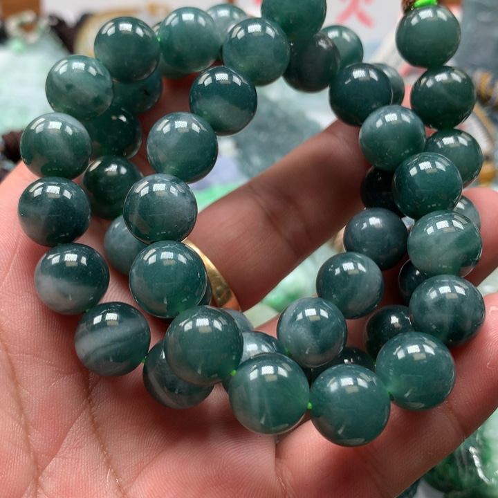 翡翠颈饰未镶嵌保真天然a货翡翠