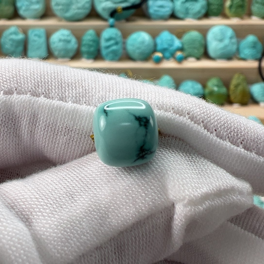 未镶嵌绿松石老型珠9.5x8.6mm