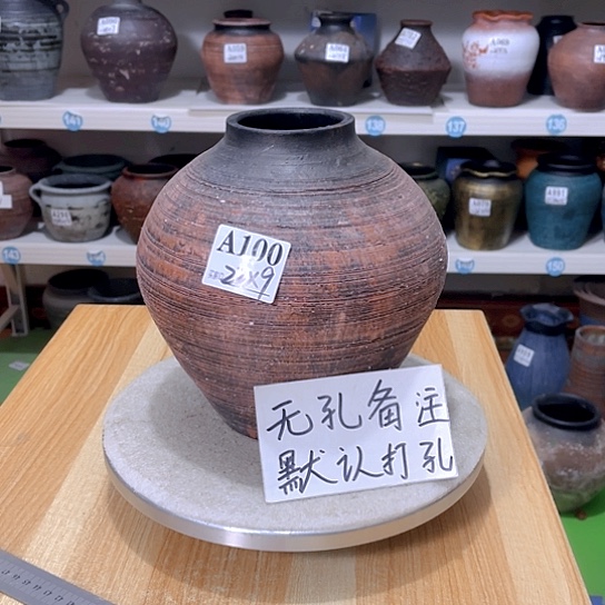 红陶手工制作过程花盆