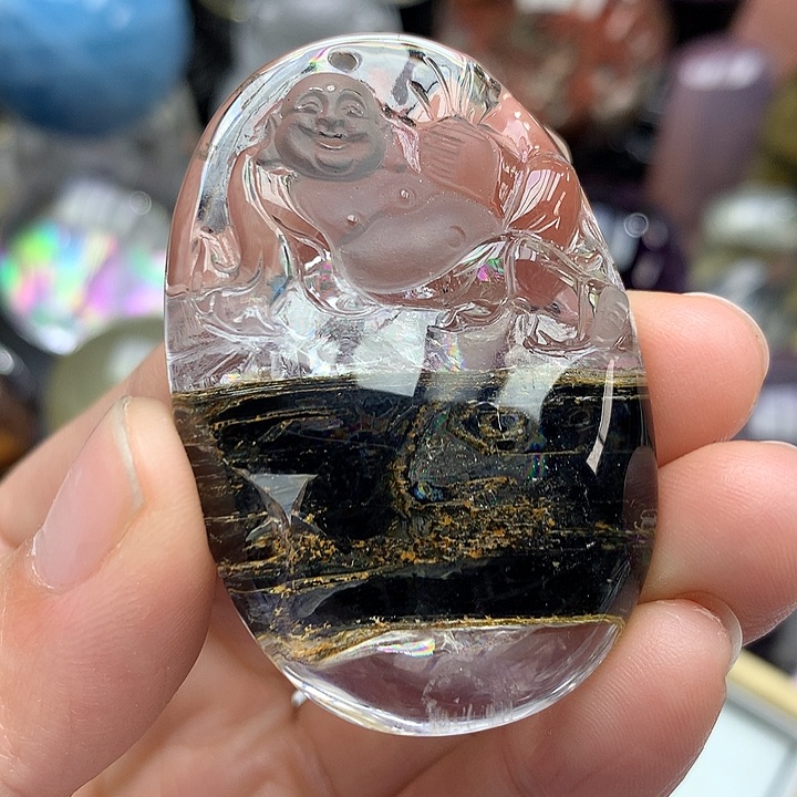 水晶天然水晶吊坠未镶嵌我***人